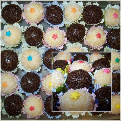 brigadeiros e beijinhos R$22,00 o cento